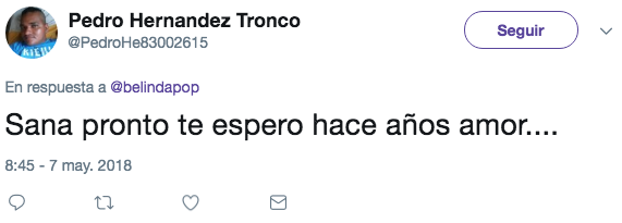 Belinda está en el hospital