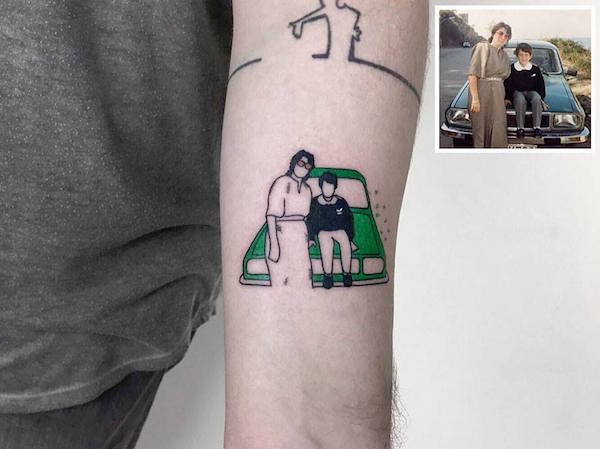 Fotos familiares que se volvieron tatuajes increíbles