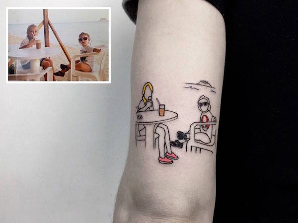Fotos familiares que se volvieron tatuajes increíbles