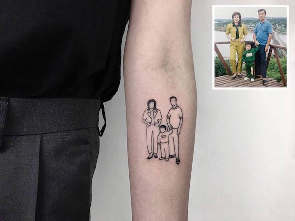 Fotos familiares que se volvieron tatuajes increíbles
