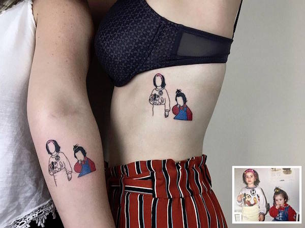 Fotos familiares que se volvieron tatuajes increíbles