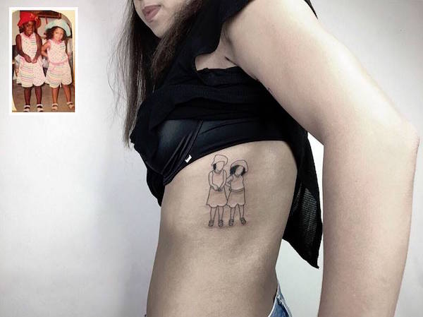 Fotos familiares que se volvieron tatuajes increíbles