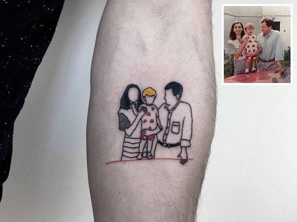 Fotos familiares que se volvieron tatuajes increíbles