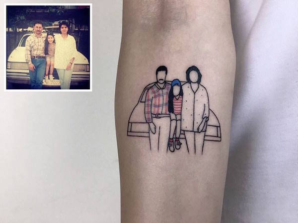 Fotos familiares que se volvieron tatuajes increíbles