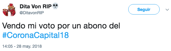Reacciones corona capital 2018