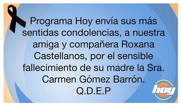 Muere Mamá Roxana Castellanos 
