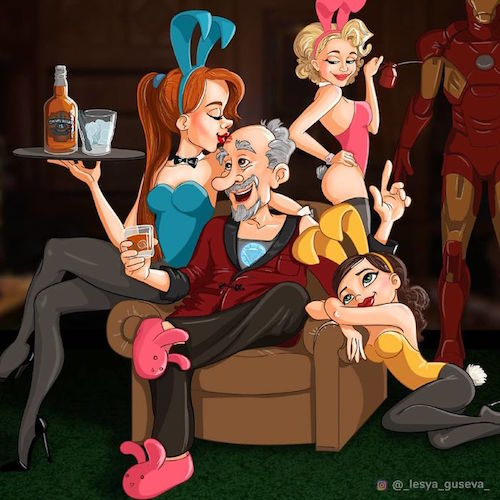 Artista rusa ilustra cómo es la vejez de tus personajes favoritos