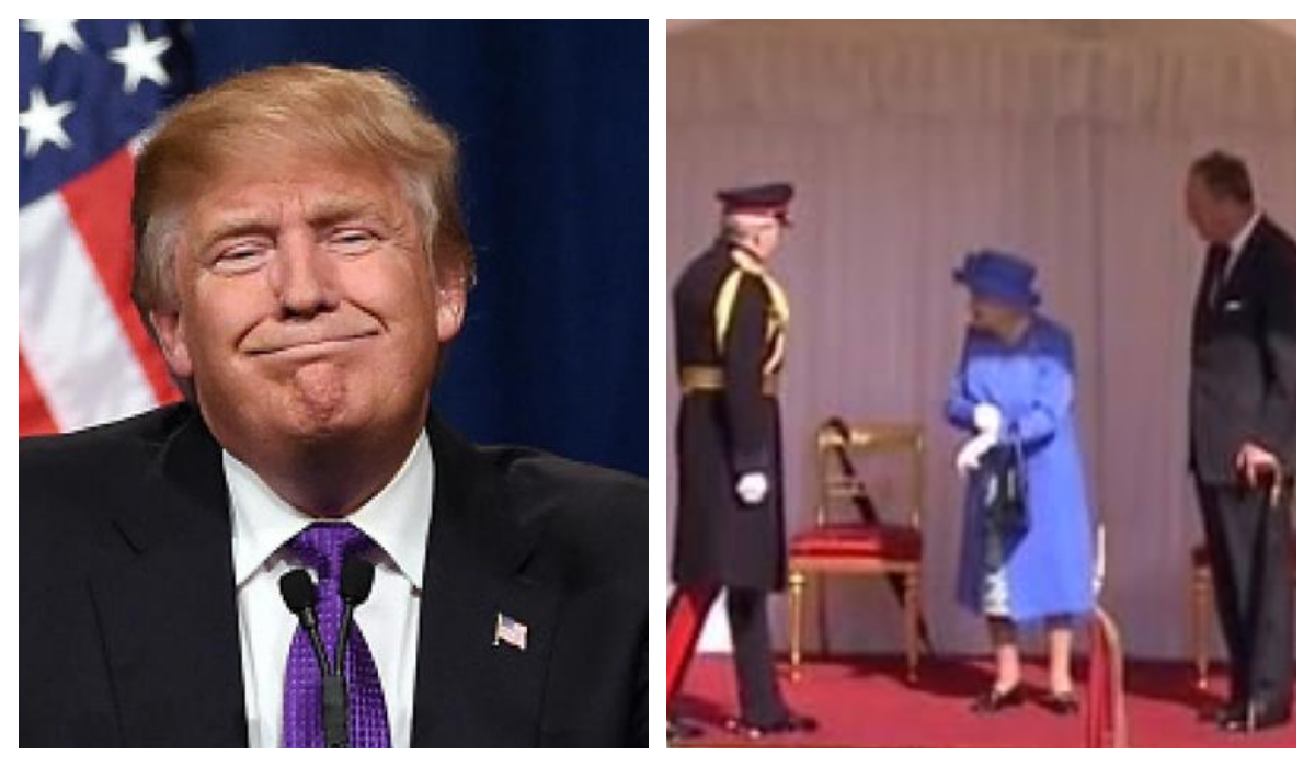 Donald Trump Deja esperando Reina Isabel