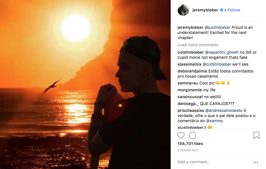 Justin Bieber está comprometido