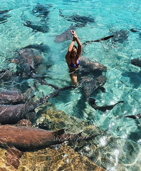 Quería una foto cool para Instagram, terminó mordida por un tiburón