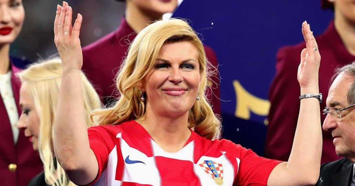 La presidenta de Croacia es la mayor aficionada de su selecciÃ³n