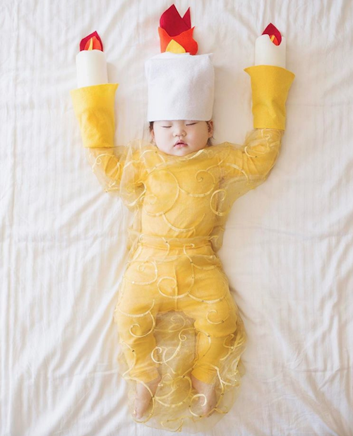 Mamá japonesa transforma las siestas de su hija en fotos increíbles