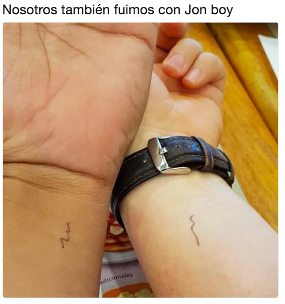 Hijas de Peña se hacen tatuajes y nace el #JonBoyChallenge