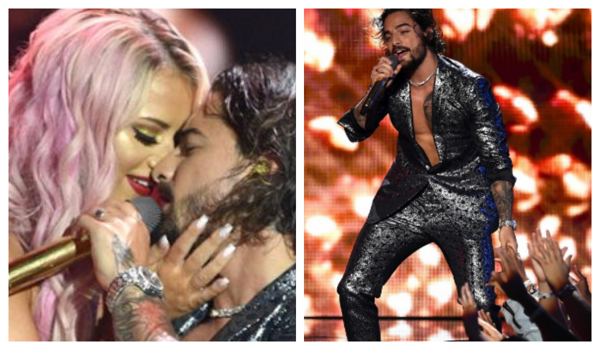 Incómodo beso Maluma bailarina MTV VMA