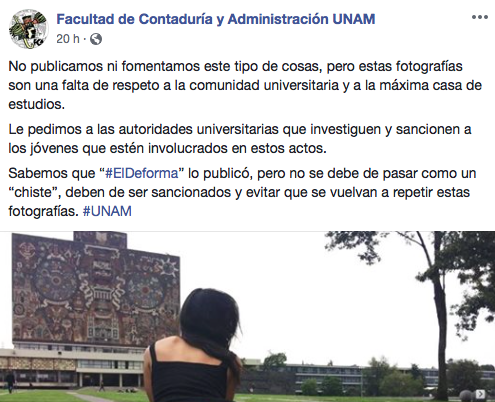 Mujer se toma fotos desnuda en las islas de la UNAM
