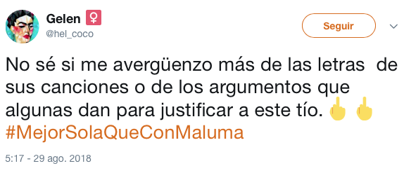 #MejorSolaQueConMaluma la campaña en redes contra Maluma