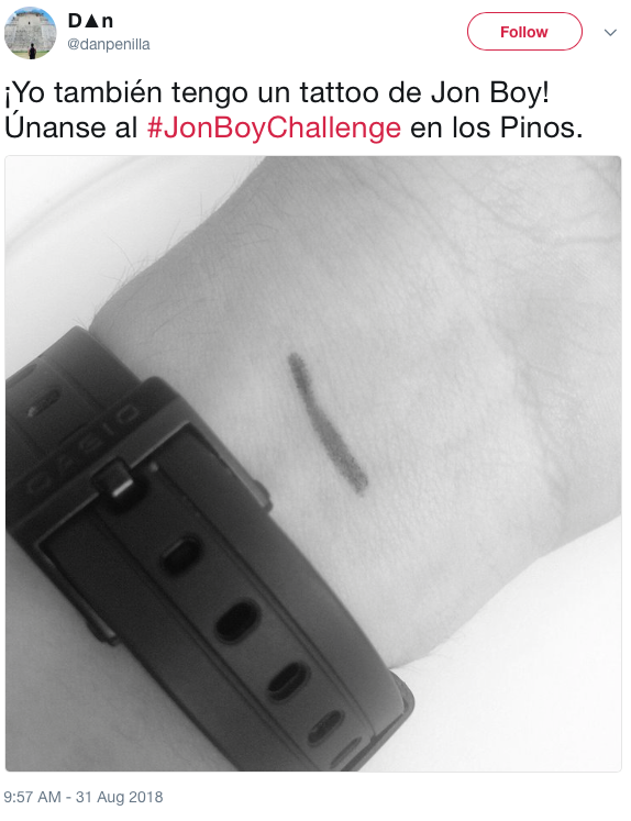 Hijas de Peña se hacen tatuajes y nace el #JonBoyChallenge