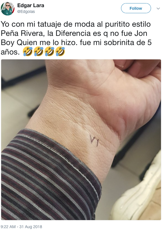 Hijas de Peña se hacen tatuajes y nace el #JonBoyChallenge
