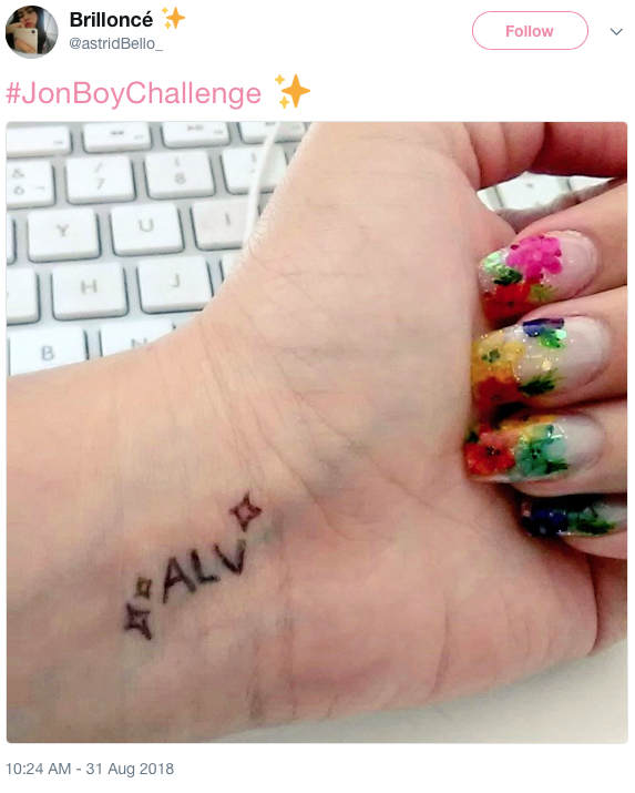 Hijas de Peña se hacen tatuajes y nace el #JonBoyChallenge