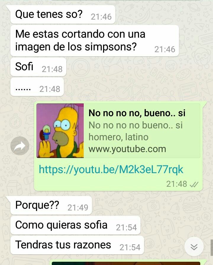 corta a su novio con memes de los simpson