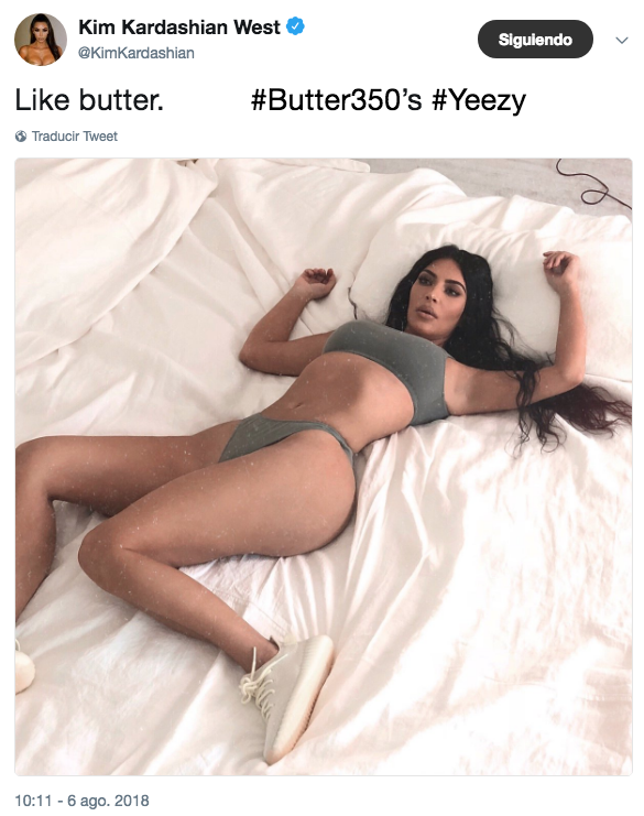 Kim Kardashian se convierte en meme al anunciar unos tennis