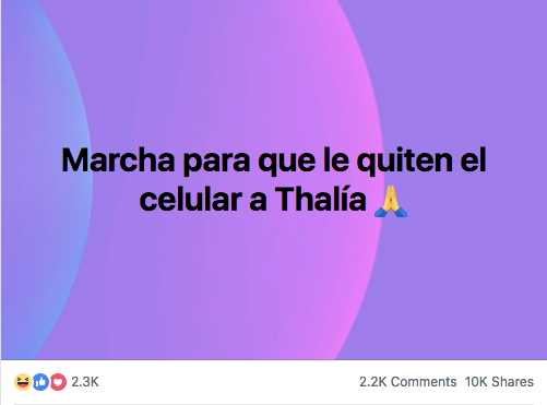 Facebook Marcha Thalia celular
