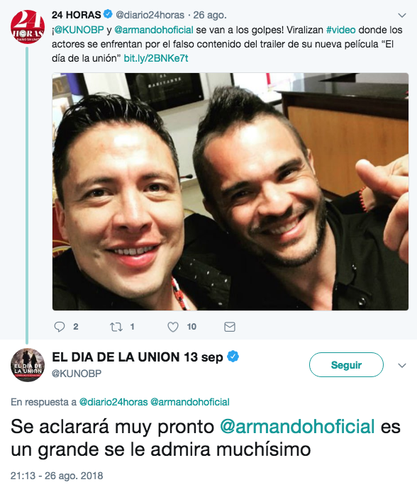 Kuno Becker golpeó a compañero actor