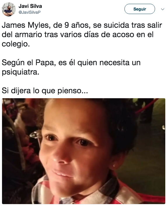reacciones a la muerte de James Myles