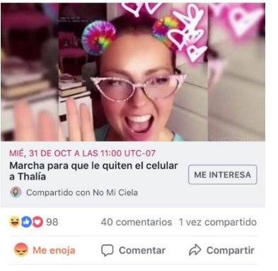 Se adelanta la marcha para quitarle a Thalía el Internet