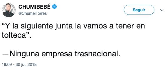 Tweet chumel torres toltecas