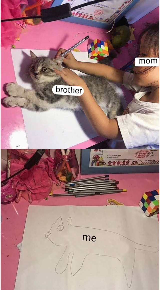 Memes del gatito calcado para sacar tu artista interior
