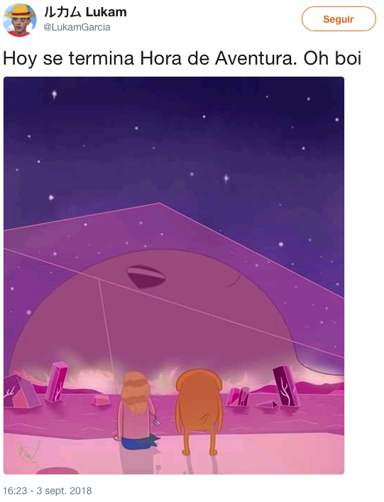 Hora de Aventura llegÃ³ a su fin y asÃ­ reaccionÃ³ el mundo