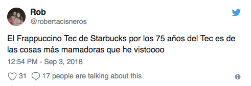 El Tec de Monterrey lanzó su proprio frapuccino