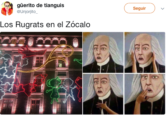 La decoración del Zócalo tiene ¿a Los Rugrats?