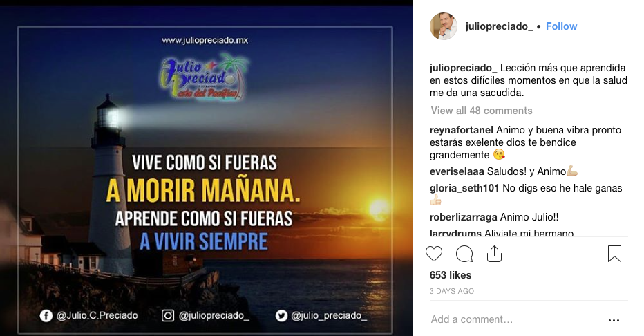 Julio Preciado contó cuál es la enfermedad que tiene