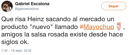 Gringos descubren la catsup con mayonesa