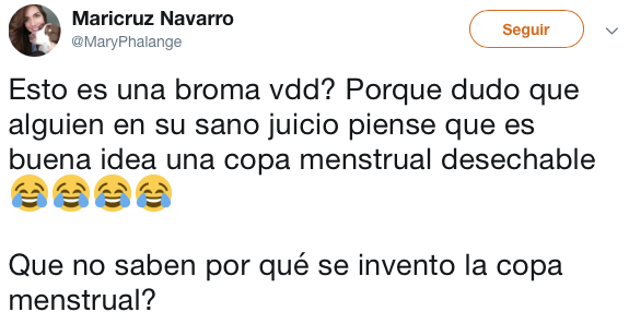 Lanzaron al mercado a una copa menstrual desechable