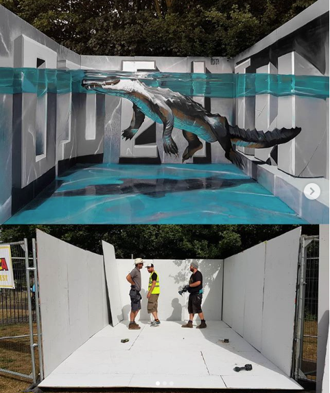 Estos grafitis en 3D van a explotarte la cabeza
