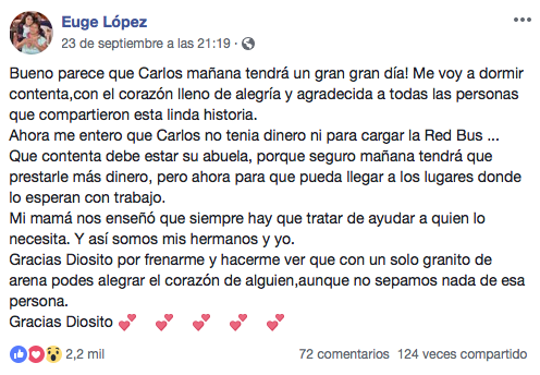 Escribió su CV a mano porque no tenía ni para imprimir
