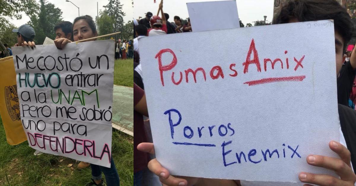 Los mejores carteles de la marcha de la UNAM