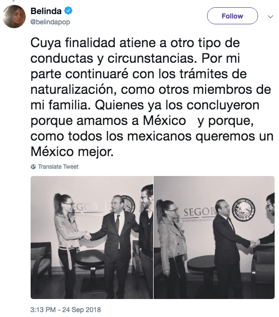 Belinda No Será Deportada