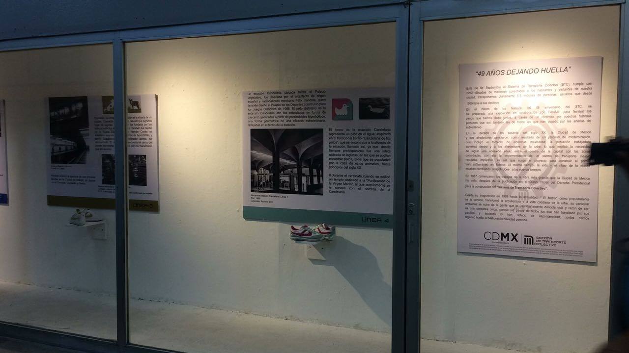Exposición tenis Panam metro CDMX