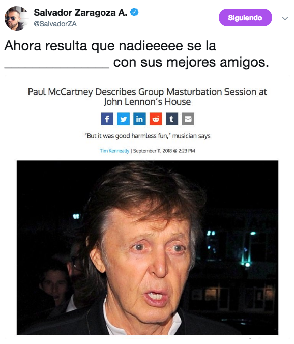 Paul McCartney revela masturbación con John lennon
