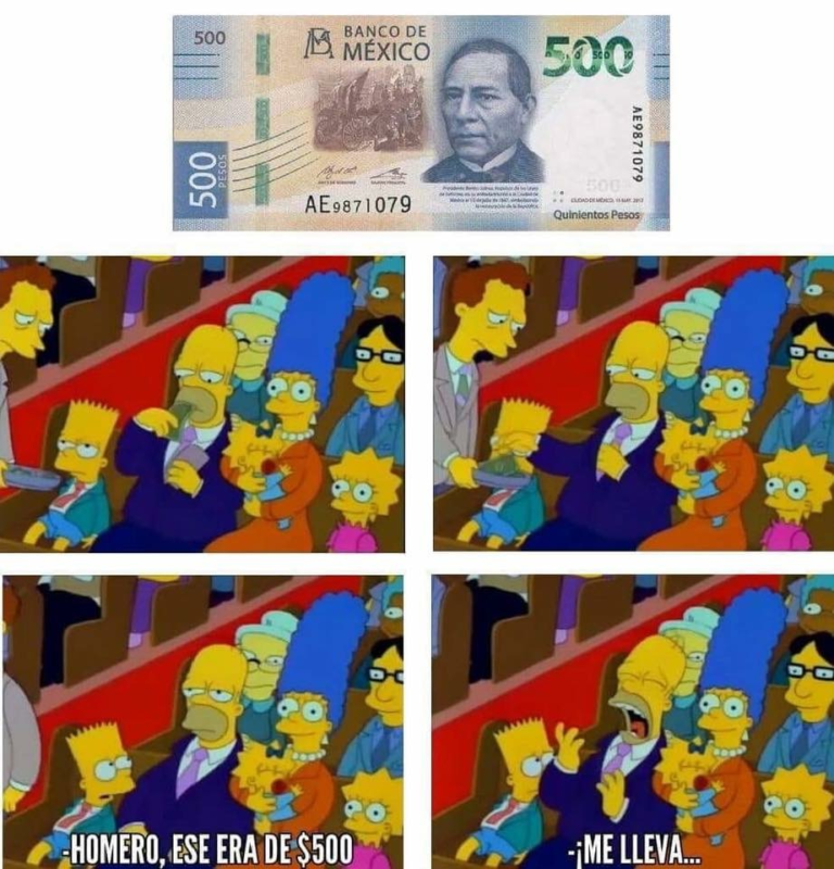 Da billete de quinientos como propina