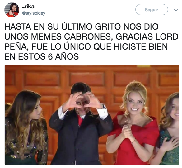 Memes Enrique Peña Nieto Grito de independencia 2018