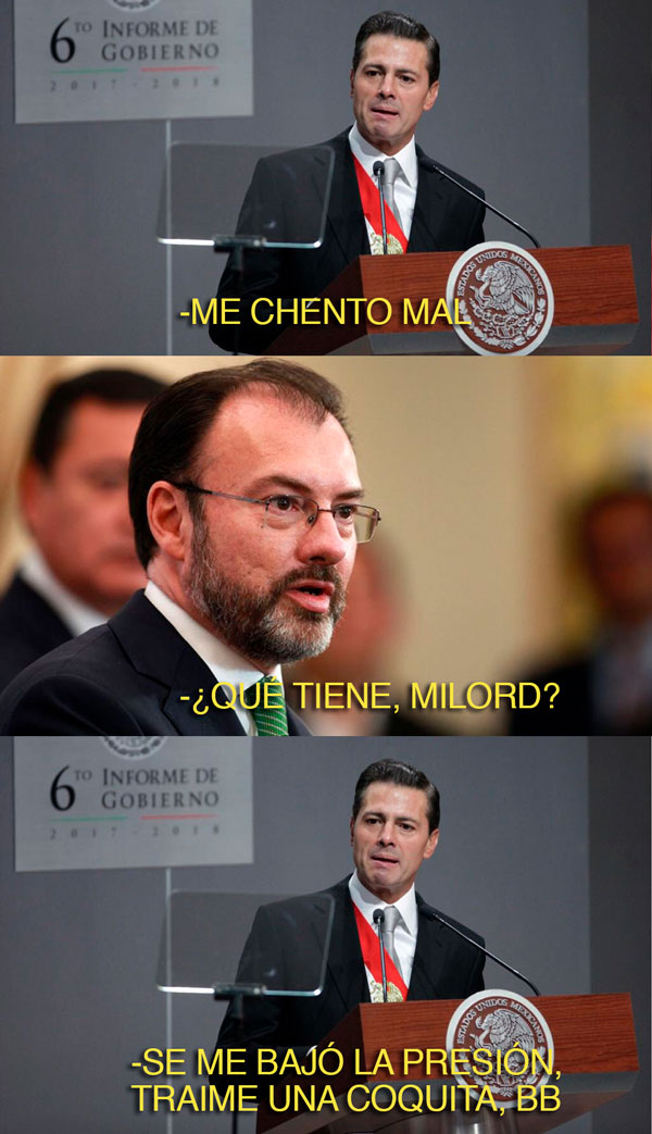 Memes de la cara de Peña Nieto en el sexto informe