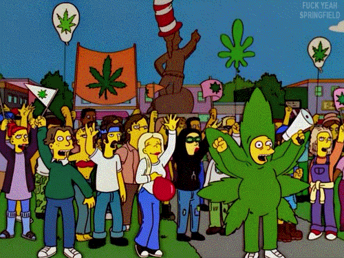 Protesta a favor de la mariguana