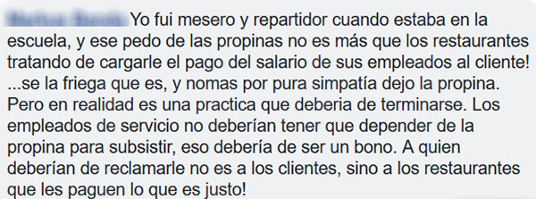 Meseros comienzan a conspirar contra la poca propina