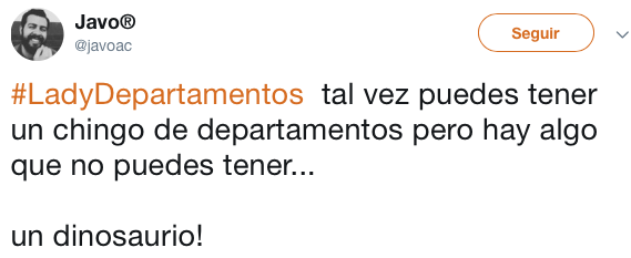 #LadyDepartamentos a pegarte con sus terrenos y sus depas