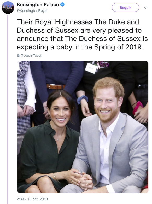 Meghan Markle y el Príncipe Harry esperan a su primer hijo